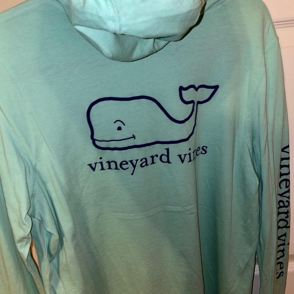VINEYARD VINES MINT GREEN HOODIE TEE - Picture 3 of 3